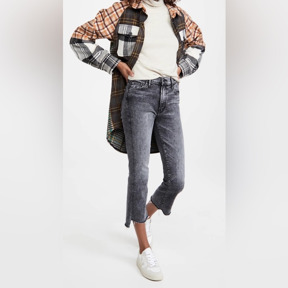 🌸 Spring MOTHER Denim The Insider Crop Step Fray Train Stops 25 STRETCHY 🌸